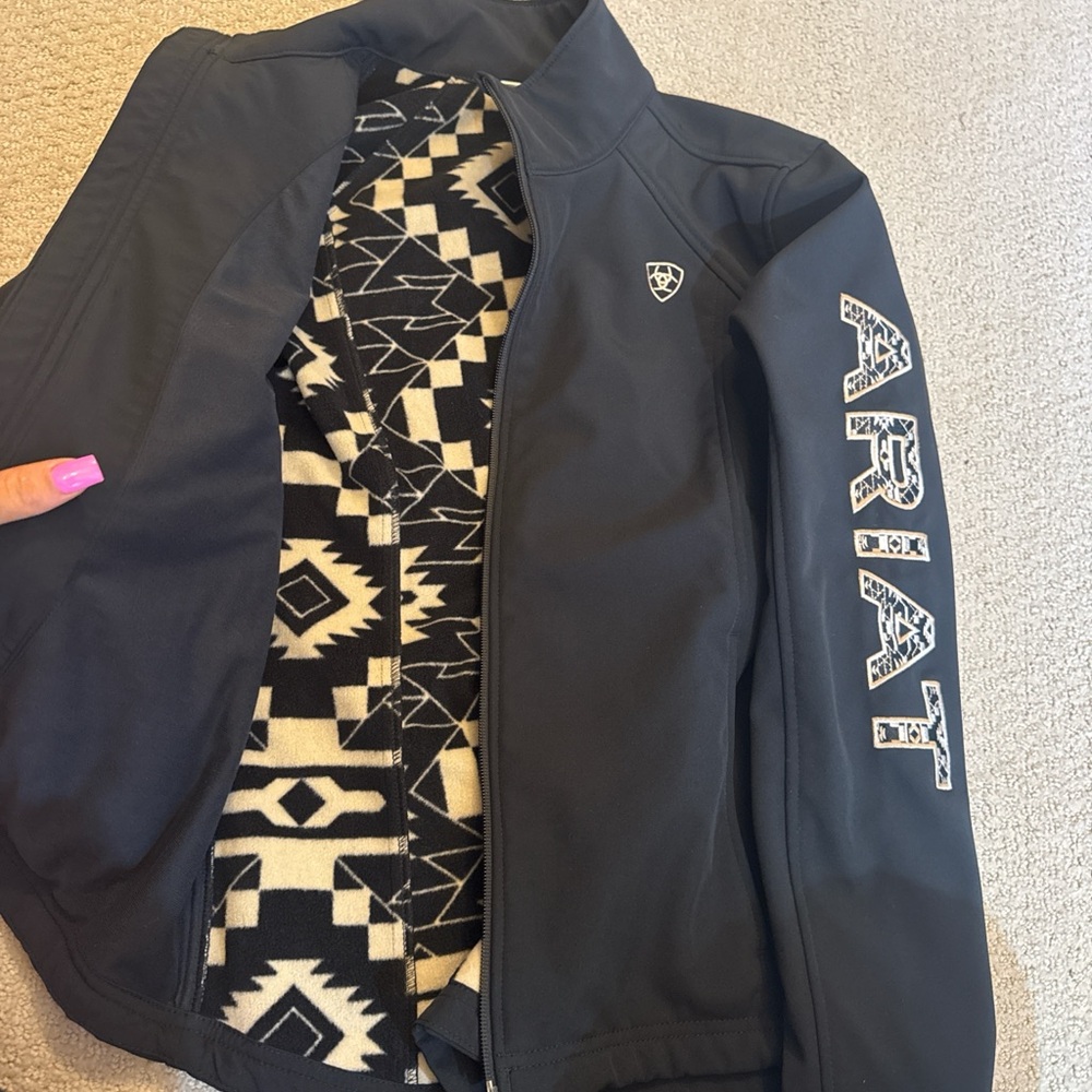 Ariat Women's Black Softshell Jacket with very soft Patterned Lining